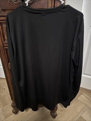 Patriotic Long Sleeve Shirt Land Of The Free American Flag Black Men L Stretch