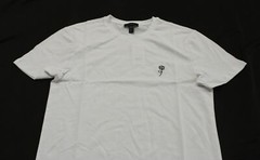 New Look Men’s Embroidered Black Rose Regular Fit T-Shirt JL3 White Small NWT