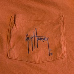 Guy Harvey Shirt Men Large Orange Fishing Outdoors Workout Streetwear Casual Tee