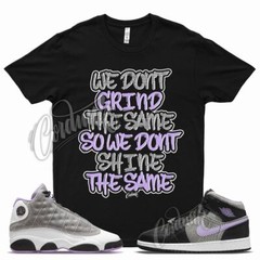 GRIND T Shirt for J1 1 Mid SE GS Houndstooth Lilac Silver Plaid Violet 13