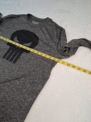 Dri-Fit Marvel Punisher Men S 34-36 Pullover Gray T-Shirt Crew-Neck Long Sleeve