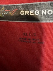 Greg Norman T-Shirt XL Red American Flag Shark Logo 100% Cotton Golf Casual