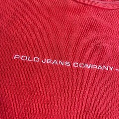 Vintage Polo Jeans Ralph Lauren Embroidered Thermal Shirt Mens XXL L/S Red USA