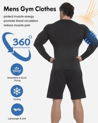 4 Pack Men’s Compression Shirts Long Short Sleeve Dry Cool Rash Guard XX-Small
