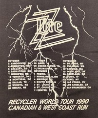 Vtg 1990 ZZ TOP Recycler Tour Double Sided Concert T-Shirt XL Nice As Pictured
