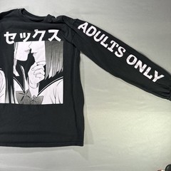 Bad Habits Spencers Long Sleeve T-Shirt Medium Black Graphic Alt Streetwear