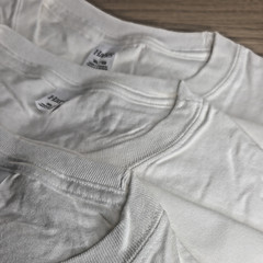 Hanes Men’s (MEDIUM) White Long Sleeve 100% Cotton T-Shirt 3-Count FREE SHIPPING