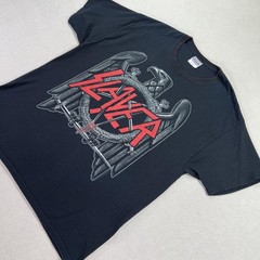 Slayer Shirt Mens XL Black Hanes Heavyweight 2010 Tour Band Tee Back Hit