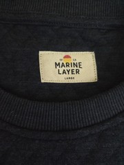 MARINE LAYER Corbet Quilted Crewneck Men’s Pullover Size Large Navy