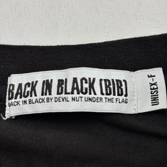 Back In Black BIB Devil Nut Skull American Flag Lace Up Side Streetwear T-Shirt