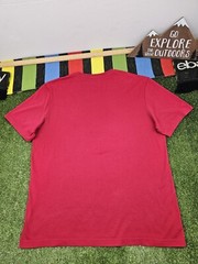 Lacoste men crewneck graphic tshirt size L 7 red vintage style logo cotton peru