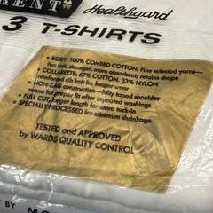Vintage Montgomery Ward Golden Brent T-Shirts Men Small (34-36) White 3 Pack 70s