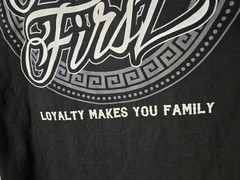 Shaka Wear Family First Tshirt Adult Size 2XL Black Heavyweight 100% Cotton