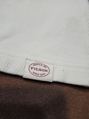 Filson long-sleeve thermal crewneck shirt Off White Mens Size M Waffle Knit
