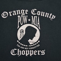 Gildan T Shirt XL Men’s Black Cotton Vintage Orange County Pow Mia Choppers