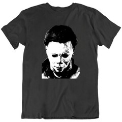 Face Michael Myers Mask, Horror, scary, Halloween Movie Fan T Shirt Tee Gift New