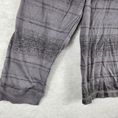 Vintage DKNY Men Shirt XL Gray Stripe Pullover Long Sleeve Tshirt EUC