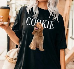 Custom Pets Photo Comfort Tee Personalized Pet Picture Shirt Dog