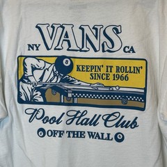 VANS Keepin It Rollin Shirt Large Pool Hall Club NY CA Skater Billiards BG42