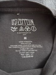 Led Zeppelin U.S. Tour 1975 Graphic Band Tee Gray Medium Rock Shirt