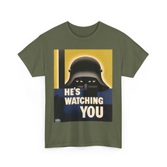 “Hes Watching You Stalhelm” German Soldier Propaganda Tee WWI Military History