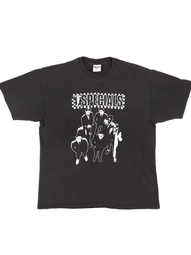 Vintage THE SPECIALS 2-TONE SKA T-shirt 90s UK Band Punk Oi Madness Black sz XL