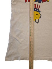 Vintage Howdy Smiley Face T Shirt XL White Hanes Single Stitch USA Graphic