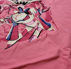 Hazbin Hotel Angel Dust Summer Splatter XL Pink Shirt Vivziepop Sharkrobot