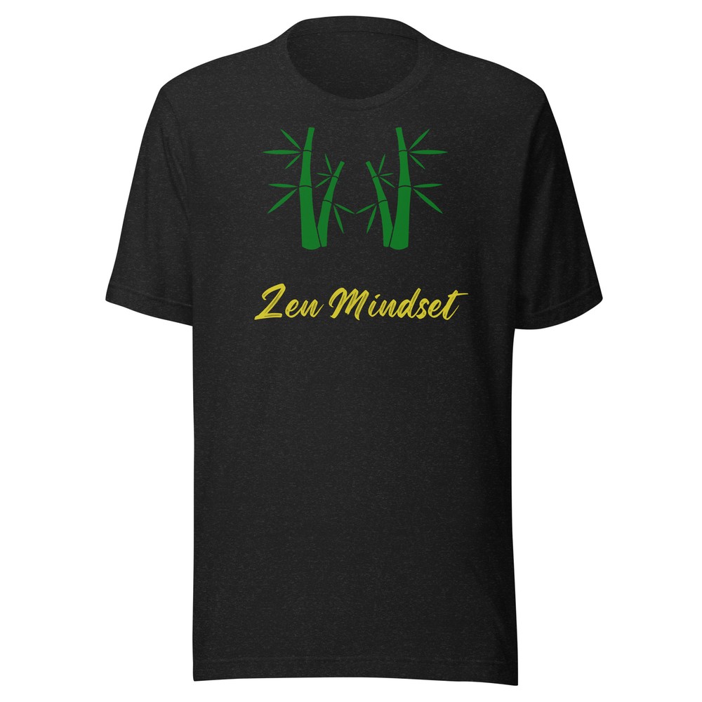 Zen Mindset – Green Bamboo Yellow Font T-shirt