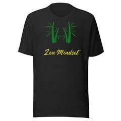 Zen Mindset – Green Bamboo Yellow Font T-shirt