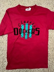 VTG Dockers T Shirt USA Cotton Red “Classic Dockers Trademark” Medium