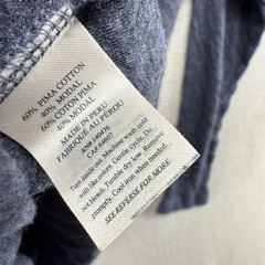 Faherty Cloud Cotton Shirt Men’s Large Blue Henley Solid blank Lightweight Soft