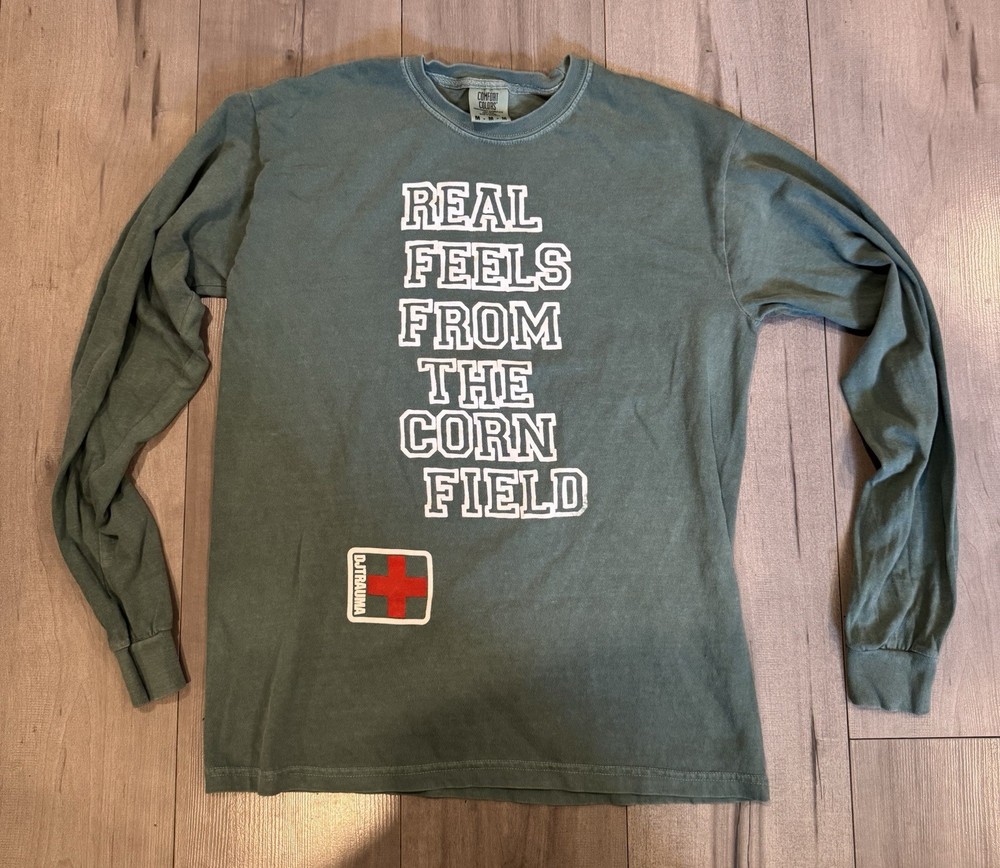 Comfort Colors DJ Trauma Real Feels From The Corn Field Long Sleeve Size M