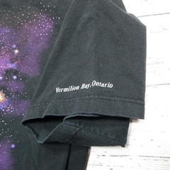 Wolf Shirt Mens Large Black Galaxy Graphic Vermilion Bay Ontario Canada Nature