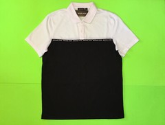 MICHAEL KORS Men’s Polo Short Sleeve T-Shirt SMALL White/Black MSRP $89.50 NEW