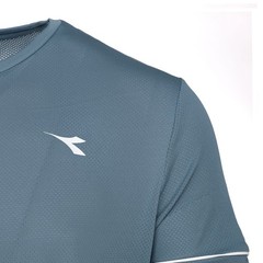 diadora Tennis Crew Neck Short Sleeve Athletic T-Shirt Mens Blue Casual Tops 180