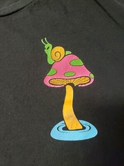 Alab Mushroom T-Shirt Blk L 100% Cotton