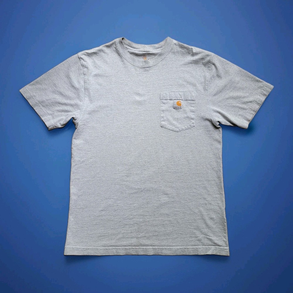 Carhartt Light Gray Work Casual T-Shirt w/ Pocket, Original Fit Size Small
