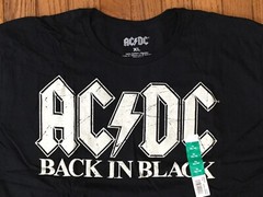 NEW AC/DC Men’s Back In Black T-shirt Tee Size XL