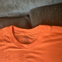 Athletic Works Men’s XL Orange Solid Crew Neck Short Sleeve Cotton Tagless Tee