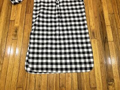 Vintage Fritzkittel Black/White Checkered Shirt Dress Maxi Women’s XL