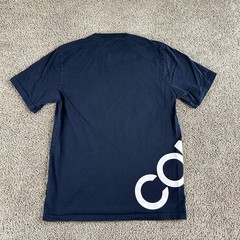 Converse Shirt Mens Small Navy Blue White Wrap Around Print Short Sleeve Casual