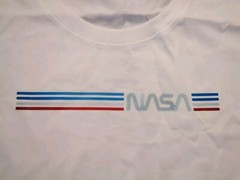White NASA – Short Sleeve T-Shirt Size L Large – Mens N.A.S.A. USA COTTON