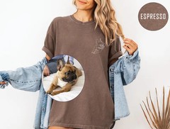 Custom Pet Portrait Comfort Tee Personalized Dog Cat Photo