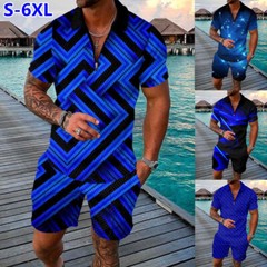 2025 Summer Mens Sweatsuit Short Sleeve T Shirts & Shorts Set 2 Piece Set Outfit