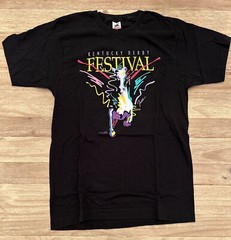 Kentucky Derby T Shirt *Small Chest 38” *see Description Vintage 1991 Black FOTL