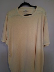 Tommy Bahama Men’s XXL Big & Tall Beige Solid Logo Short Sleeve Crew Neck Tee