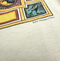 90s Human-i-Tees XL Single Stitch T-Shirt Peace Harmony Earth Nature Organic USA