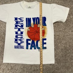 Vintage Kentucky Wildcats UK Basketball IN YOUR FACE Tshirt Men Large USA Made