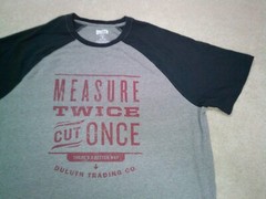 Duluth Trading Co T Shirt Mens XL Extra Large Gray Measure Twice Cut Once